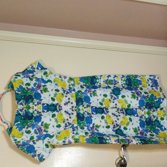 Talbots Petite Spring Fitted Square Neckline Dress Size 8P - Picture 5 of 6